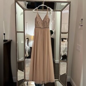 Jump Apparel Pink/Blush Mesh Ball Gown Dress | Jeweled Bust | Size 5/6